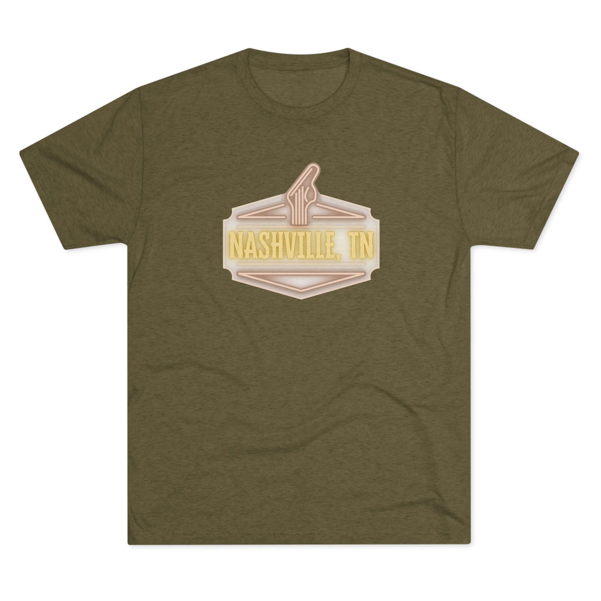 Nashville Music Tee, Unisex Tri-Blend Crew Shirt, Southern Style T-Shirt, Graphic Tee for Music Lovers, Nashville Souvenir Shirt