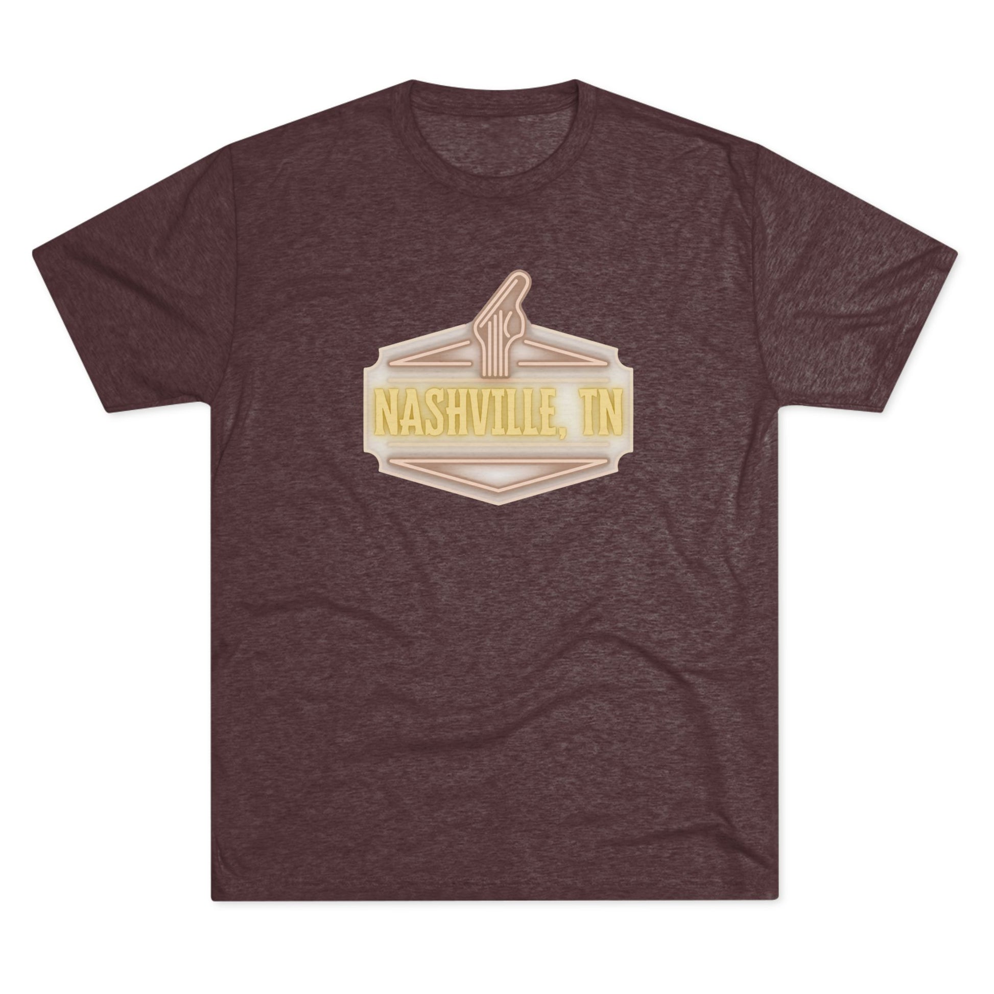 Nashville Music Tee, Unisex Tri-Blend Crew Shirt, Southern Style T-Shirt, Graphic Tee for Music Lovers, Nashville Souvenir Shirt