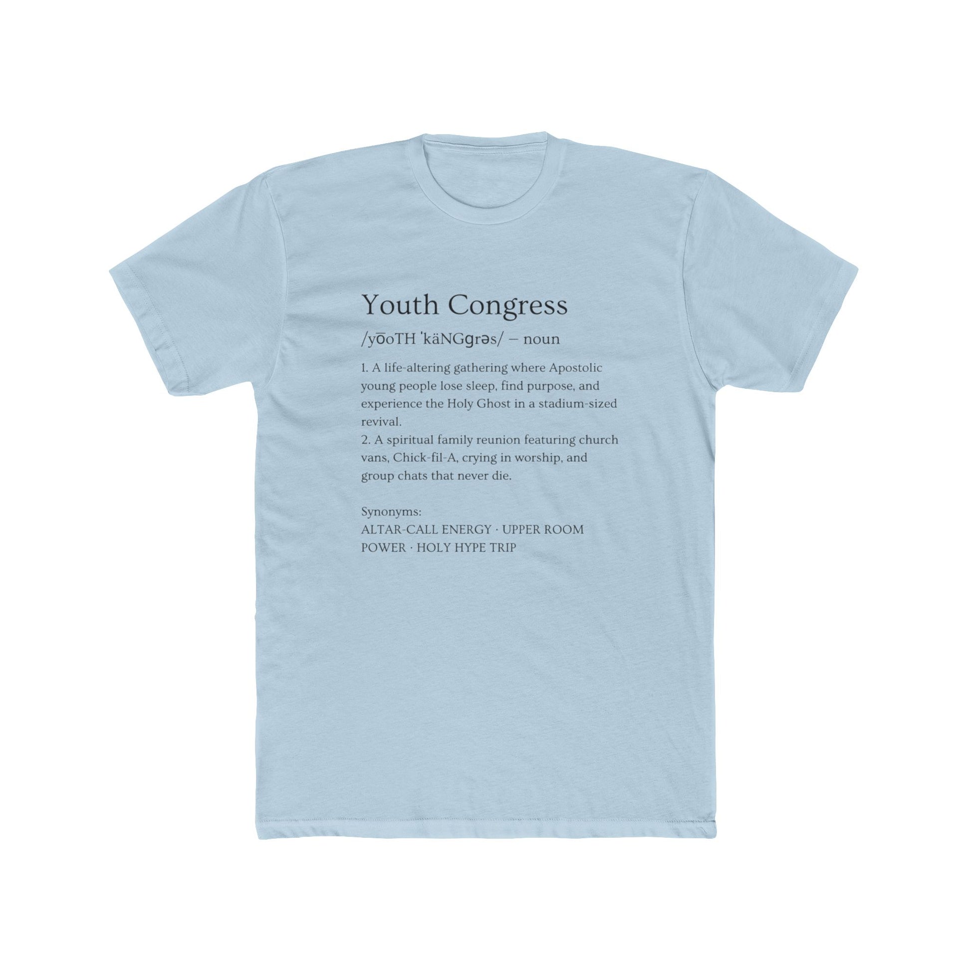 Youth Congress Unisex Cotton Crew Tee, Casual T-Shirt, Inspirational Gift, Activist Apparel, Political Event Tee, Everyday Wear
