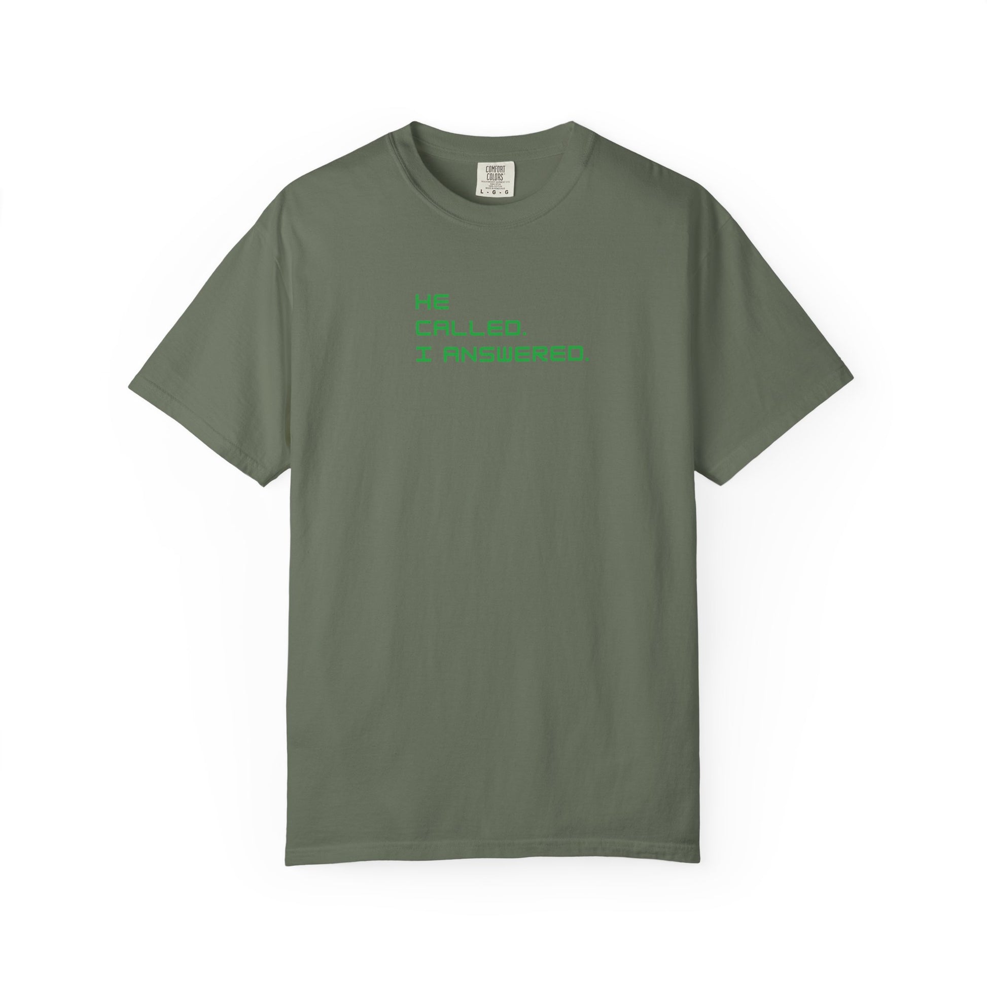 Casual Statement Tee featuring 'He Called, I Answered' - Gift for Friends, Everyday Wear, Birthday Present, Team Events, Summer Style