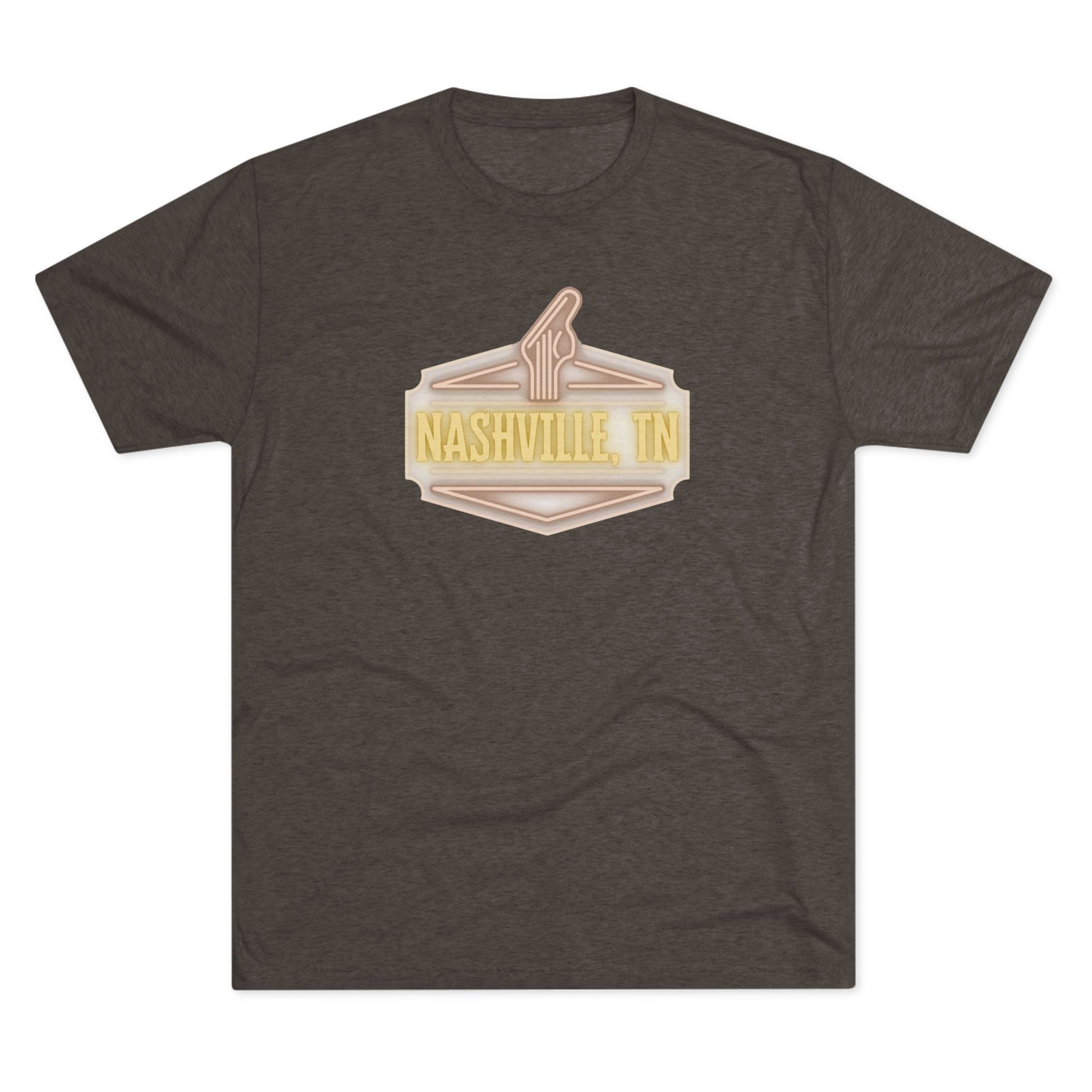 Nashville Music Tee, Unisex Tri-Blend Crew Shirt, Southern Style T-Shirt, Graphic Tee for Music Lovers, Nashville Souvenir Shirt