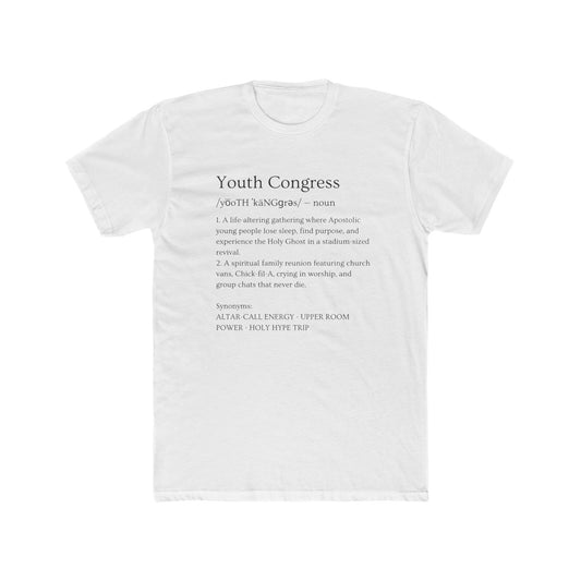 Youth Congress Unisex Cotton Crew Tee, Casual T-Shirt, Inspirational Gift, Activist Apparel, Political Event Tee, Everyday Wear