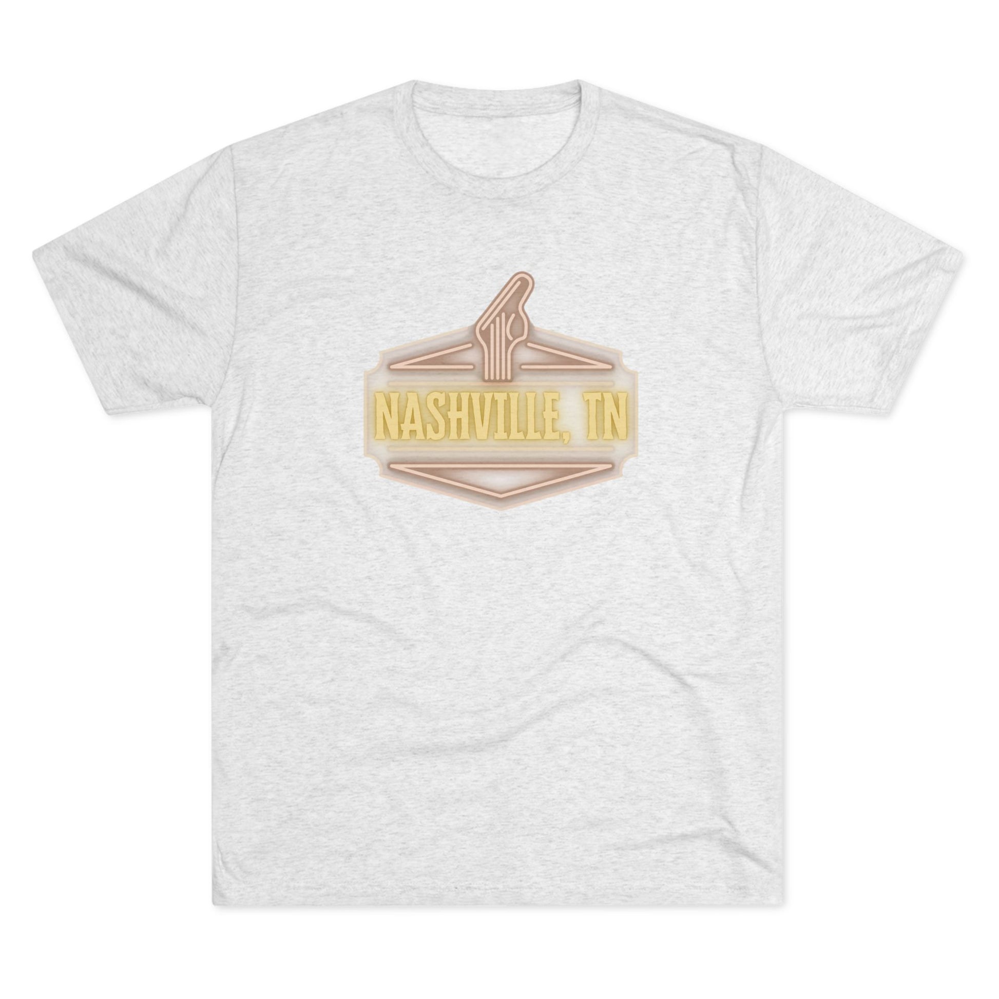 Nashville Music Tee, Unisex Tri-Blend Crew Shirt, Southern Style T-Shirt, Graphic Tee for Music Lovers, Nashville Souvenir Shirt
