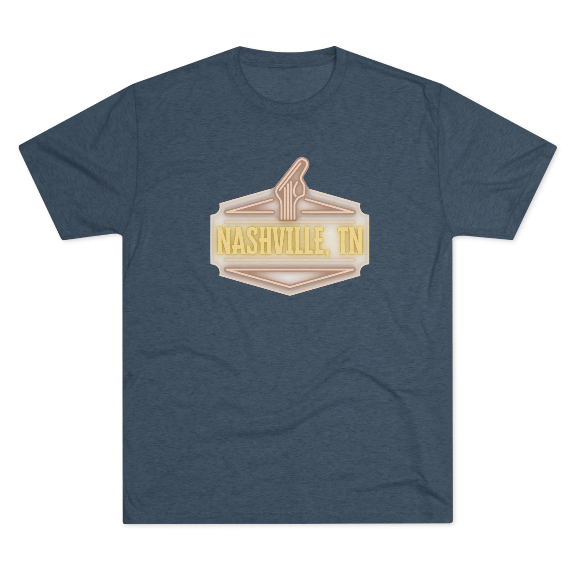 Nashville Music Tee, Unisex Tri-Blend Crew Shirt, Southern Style T-Shirt, Graphic Tee for Music Lovers, Nashville Souvenir Shirt